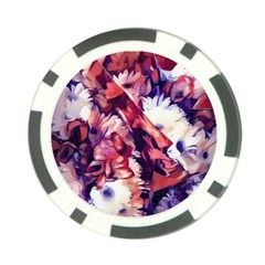 Flowers Bouquets Vintage Pop Art Poker Chip Card Guard