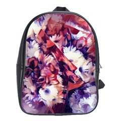 Flowers Bouquets Vintage Pop Art School Bag (Large)