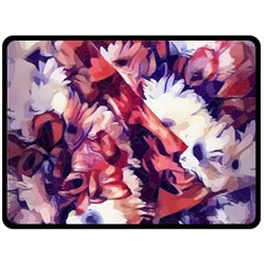 Flowers Bouquets Vintage Pop Art Fleece Blanket (Large) 