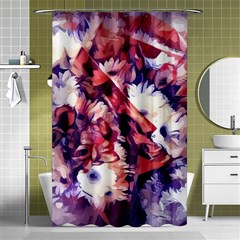 Flowers Bouquets Vintage Pop Art Shower Curtain 48  x 72  (Small) 