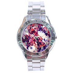 Flowers Bouquets Vintage Pop Art Stainless Steel Analogue Watch