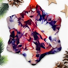 Flowers Bouquets Vintage Pop Art Ornament (Snowflake)