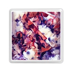 Flowers Bouquets Vintage Pop Art Memory Card Reader (Square)