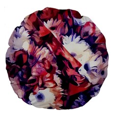 Flowers Bouquets Vintage Pop Art Large 18  Premium Round Cushions