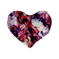 Flowers Bouquets Vintage Pop Art Standard 16  Premium Heart Shape Cushions