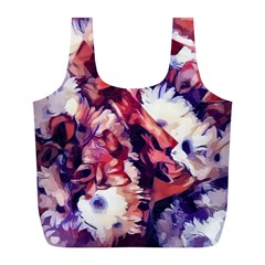 Flowers Bouquets Vintage Pop Art Full Print Recycle Bag (L)