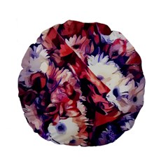 Flowers Bouquets Vintage Pop Art Standard 15  Premium Flano Round Cushions