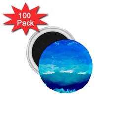 Blue Sky Artwork Drawing Painting 1 75  Magnets (100 Pack)  by Pakrebo