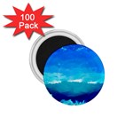 Blue Sky Artwork Drawing Painting 1.75  Magnets (100 pack)  Front