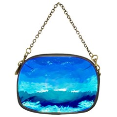 Blue Sky Artwork Drawing Painting Chain Purse (one Side) by Pakrebo