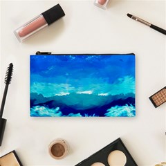 Blue Sky Artwork Drawing Painting Cosmetic Bag (small) by Pakrebo