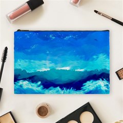 Blue Sky Artwork Drawing Painting Cosmetic Bag (large) by Pakrebo