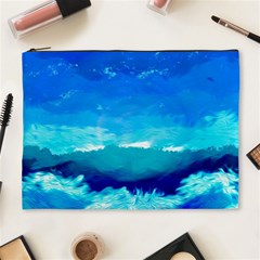 Blue Sky Artwork Drawing Painting Cosmetic Bag (xl) by Pakrebo