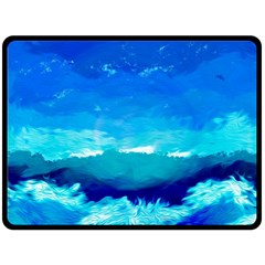 Blue Sky Artwork Drawing Painting Fleece Blanket (large)  by Pakrebo