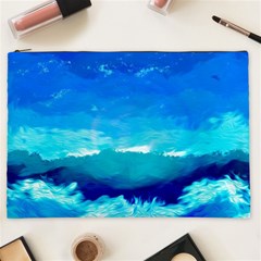 Blue Sky Artwork Drawing Painting Cosmetic Bag (xxl) by Pakrebo