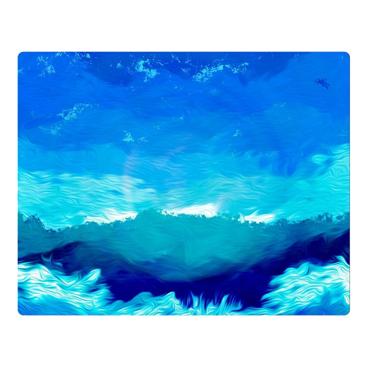 Blue Sky Artwork Drawing Painting Double Sided Flano Blanket (Large) 