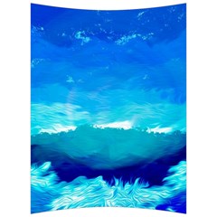 Blue Sky Artwork Drawing Painting Back Support Cushion by Pakrebo