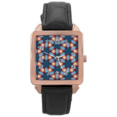 Pattern Tile Background Seamless Rose Gold Leather Watch  by Pakrebo