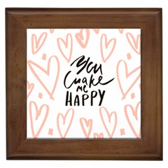 You Mak Me Happy Framed Tiles by alllovelyideas