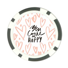 You Mak Me Happy Poker Chip Card Guard by alllovelyideas