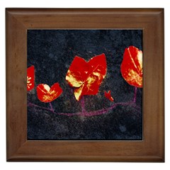 Grunge Floral Collage Design Framed Tiles by dflcprintsclothing