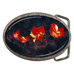 Grunge Floral Collage Design Belt Buckles by dflcprintsclothing