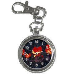 Grunge Floral Collage Design Key Chain Watches by dflcprintsclothing