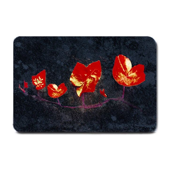 Grunge Floral Collage Design Small Doormat 