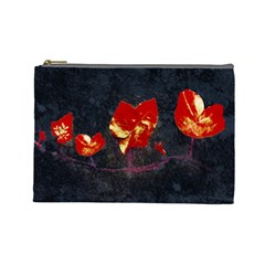 Grunge Floral Collage Design Cosmetic Bag (large) by dflcprintsclothing