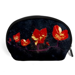 Grunge Floral Collage Design Accessory Pouch (large)