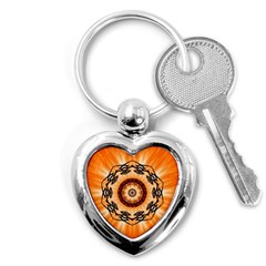 Abstract Kaleidoscope Colorful Key Chains (heart)  by Pakrebo