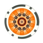 Abstract Kaleidoscope Colorful Poker Chip Card Guard Front