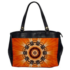 Abstract Kaleidoscope Colorful Oversize Office Handbag by Pakrebo