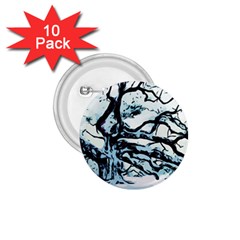 Tree Winter Blue Snow Cold Scene 1 75  Buttons (10 Pack) by Pakrebo