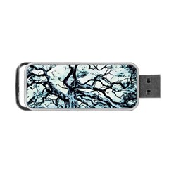 Tree Winter Blue Snow Cold Scene Portable Usb Flash (one Side) by Pakrebo