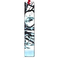 Tree Winter Blue Snow Cold Scene Large Book Marks by Pakrebo