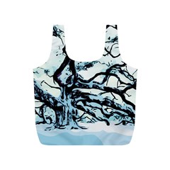 Tree Winter Blue Snow Cold Scene Full Print Recycle Bag (s) by Pakrebo