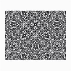 Black White Geometric Background Small Glasses Cloth (2-side)