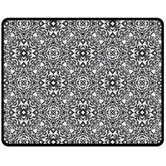 Black White Geometric Background Fleece Blanket (medium) 