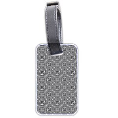 Black White Geometric Background Luggage Tags (two Sides) by Pakrebo