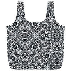 Black White Geometric Background Full Print Recycle Bag (xl) by Pakrebo