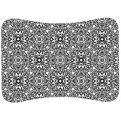 Black White Geometric Background Velour Seat Head Rest Cushion