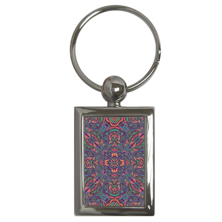 Tile Repeating Colors Texture Key Chains (Rectangle) 