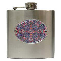 Tile Repeating Colors Texture Hip Flask (6 oz)