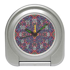 Tile Repeating Colors Texture Travel Alarm Clock