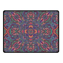 Tile Repeating Colors Texture Double Sided Fleece Blanket (Small) 