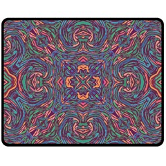 Tile Repeating Colors Texture Double Sided Fleece Blanket (Medium) 