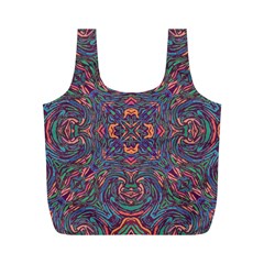 Tile Repeating Colors Texture Full Print Recycle Bag (M)