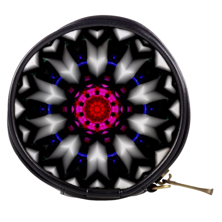 Kaleidoscope Round Metal Mini Makeup Bag