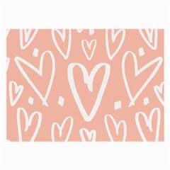 Coral Pattren With White Hearts Large Glasses Cloth (2-side) by alllovelyideas